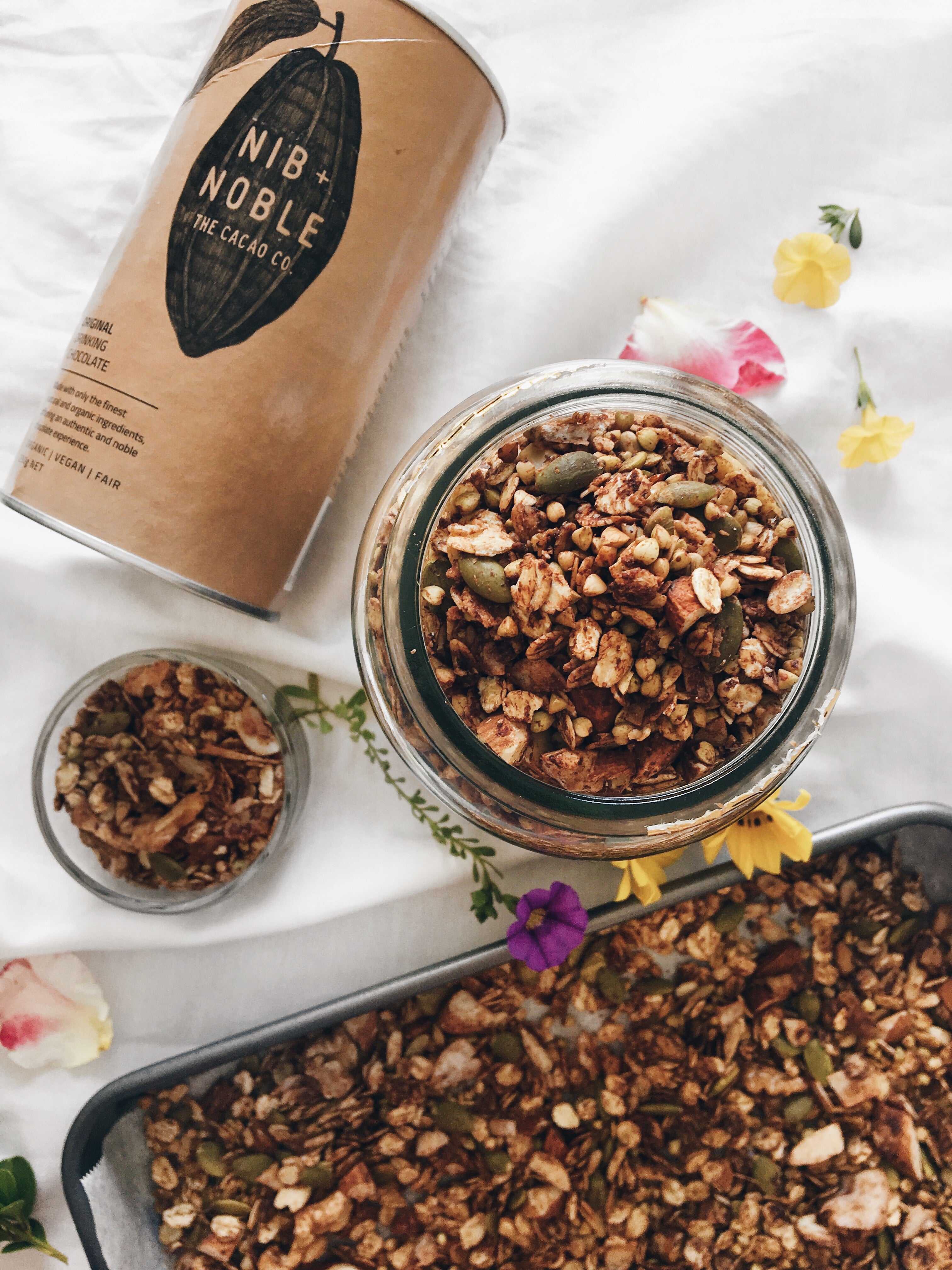 Crunchy and Chocolate-Y (+healthy) Granola
 &ndash; Nib and Noble