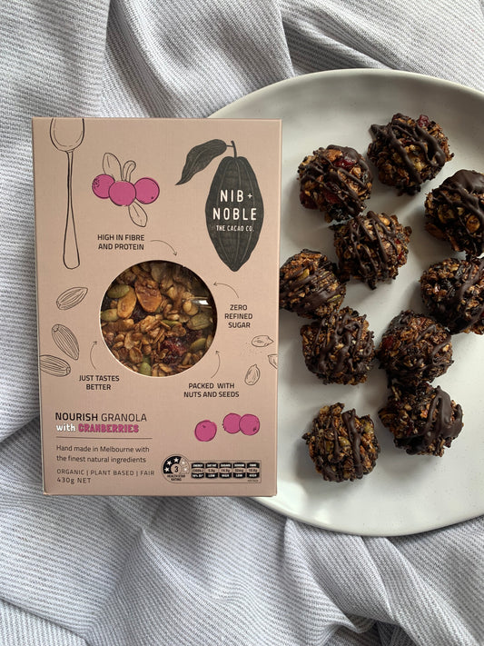 No Bake Chocolate Granola Balls