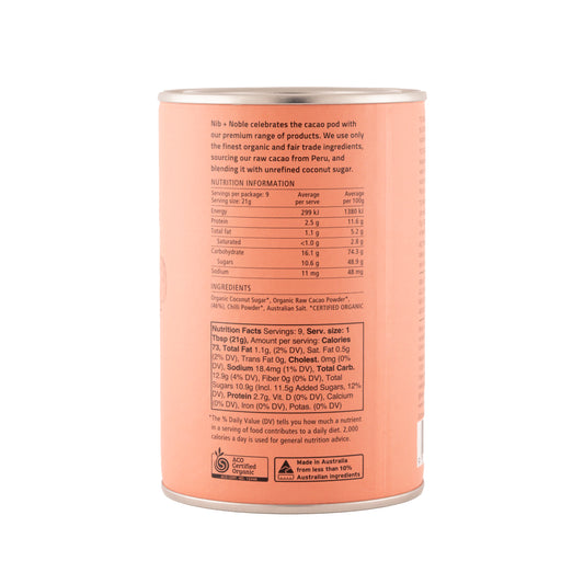 Chilli Organic Drinking Chocolate - Nib and Noble