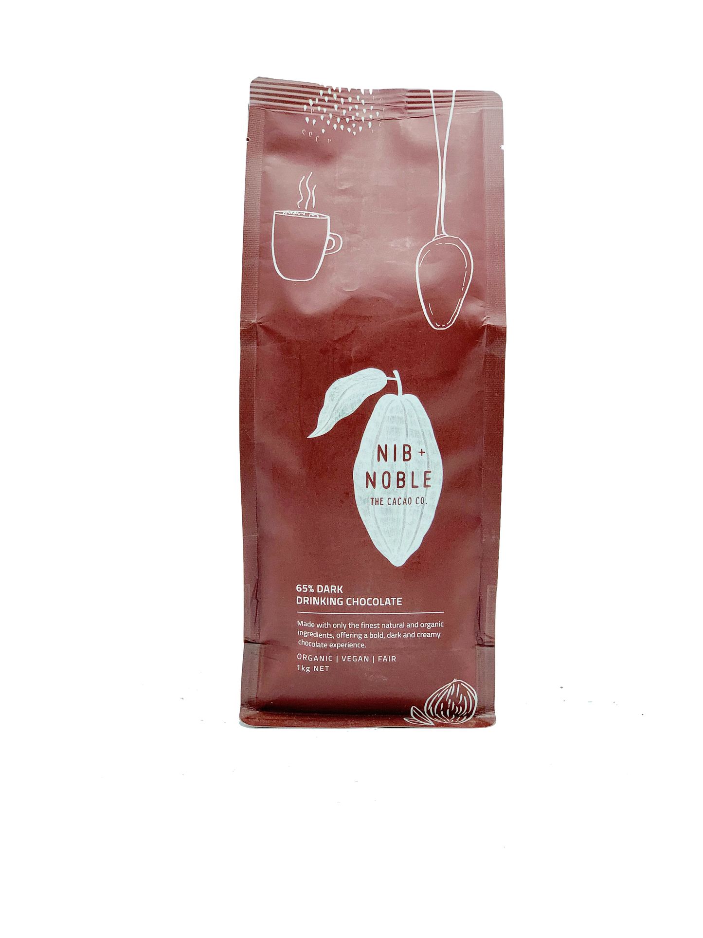 65% Dark Organic Drinking Chocolate - Nib and Noble