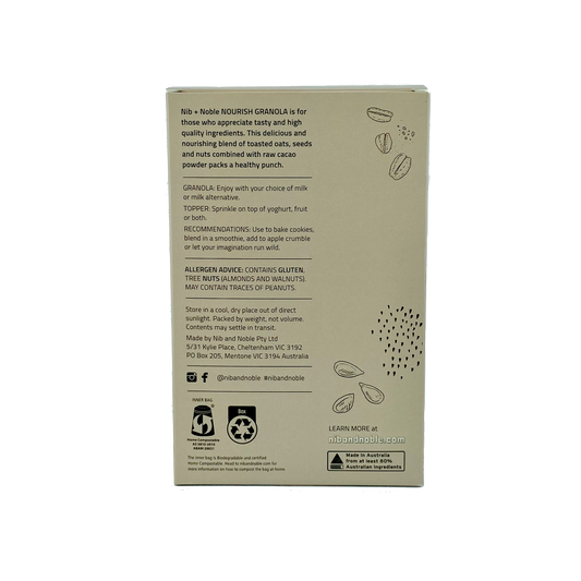 Organic Nourish Granola with Raw Cacao - Nib and Noble