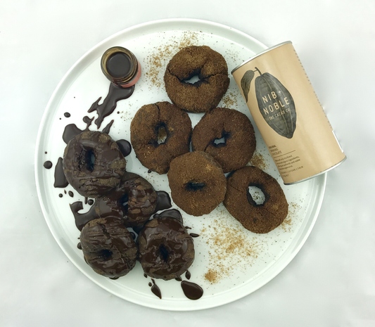 Easy Baked Vegan Chocolate Doughnuts