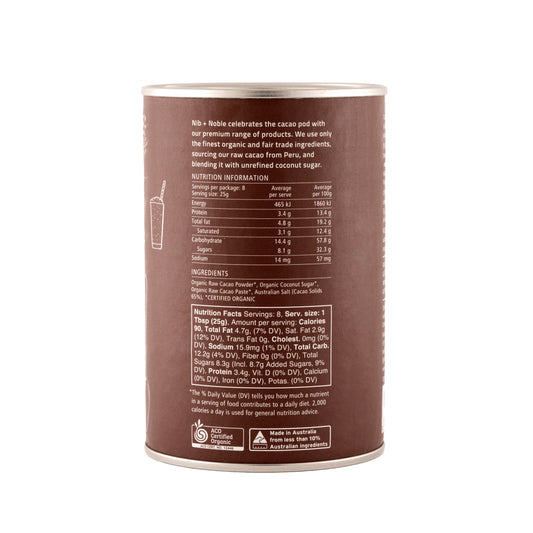 65% Dark Organic Drinking Chocolate - Nib and Noble