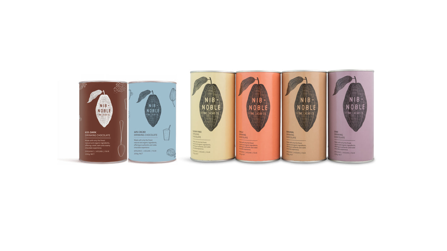 Organic Drinking Chocolate Pack (x6) - Nib and Noble