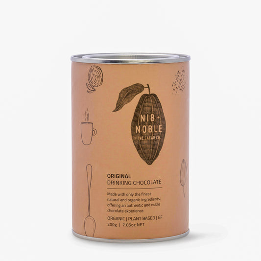 Original Organic Hot Chocolate 200g, Dairy Free, Plant Based, Gluten Free - Nib and Noble