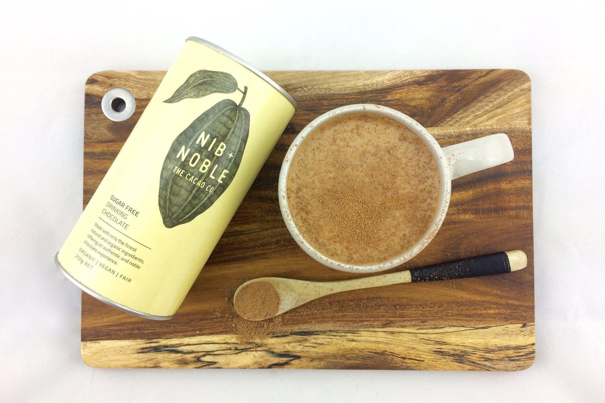 Sugar Free Organic Drinking Chocolate - Nib and Noble