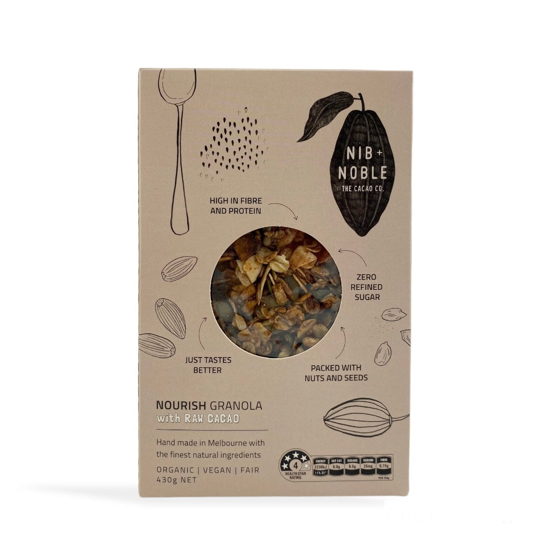 Organic Nourish Granola with Raw Cacao - Nib and Noble